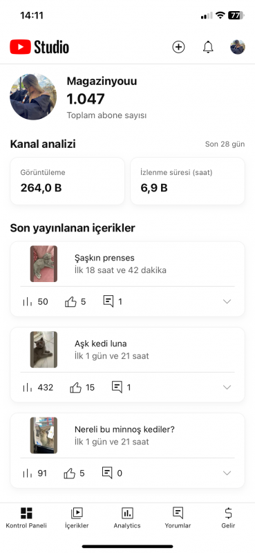 Acil satılık youtube hesabı