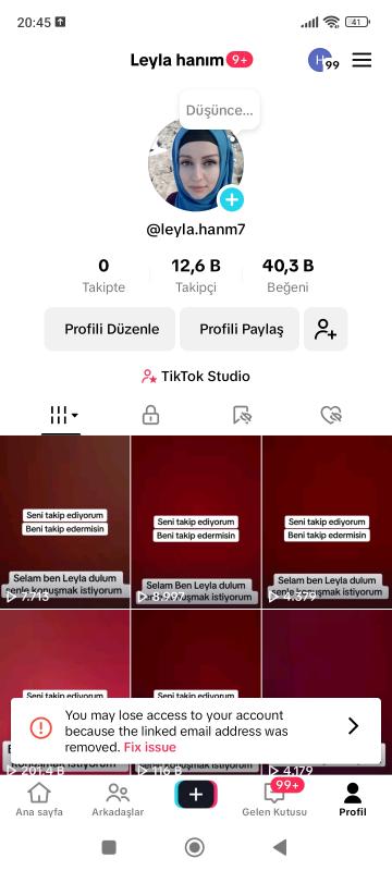 Satılık full+full aktif 12k takipçili mükemmel takipçi artışı olan tiktok hesabı kaçırmayın ❣️