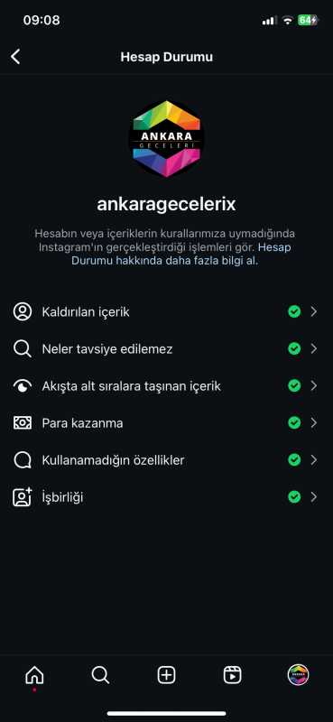 Tamamen organik sürekli artan bir hesap