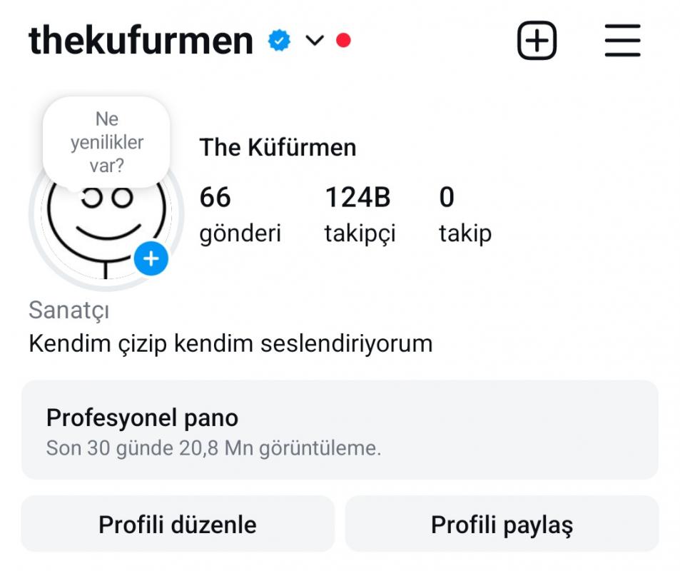 120 bin özgün içerikli instagram hesabı