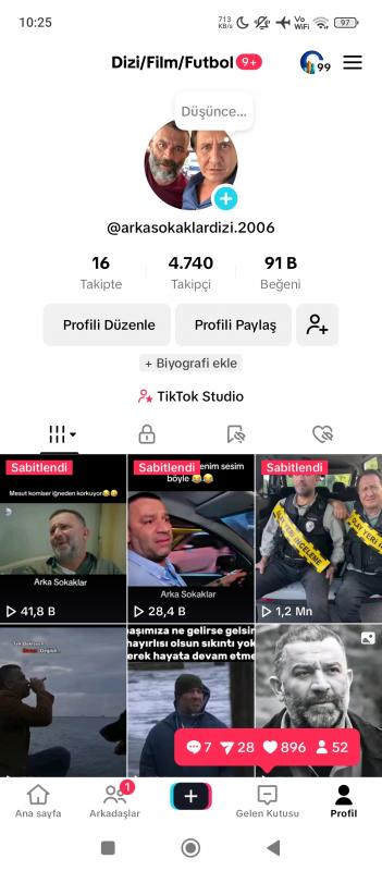 Satılık dizi film sayfası tiktok