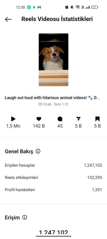 60k takipçili global hesap - işletme, reklam, ticarete uygun - en çok izlenen video 23,2m