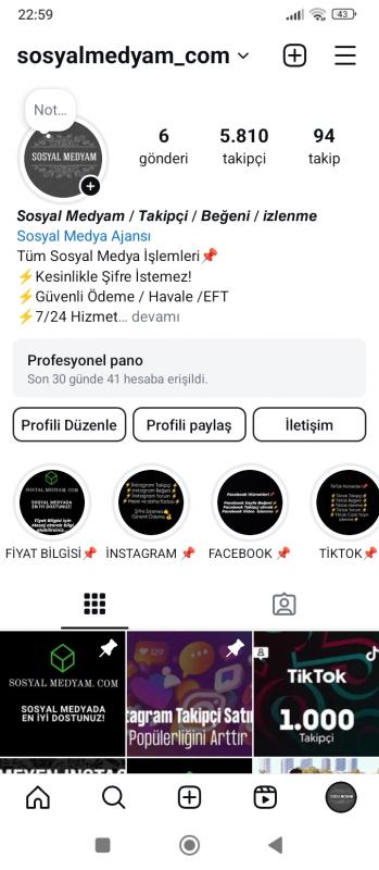 Satılık instagram