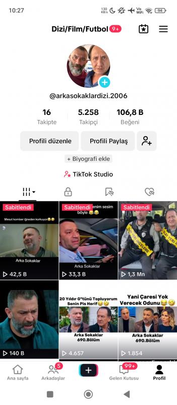 Satılık %100 türk takipçili tiktok sayfası