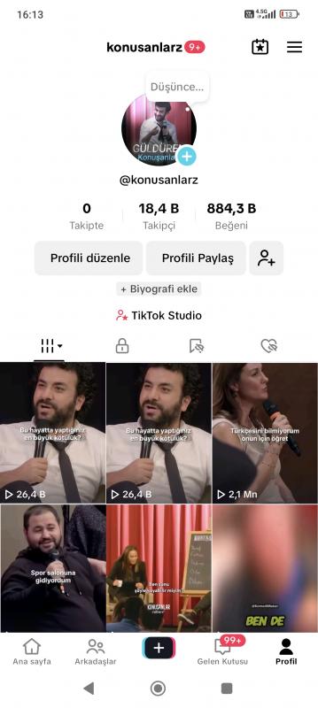 Konuşanlar tiktok sayfası