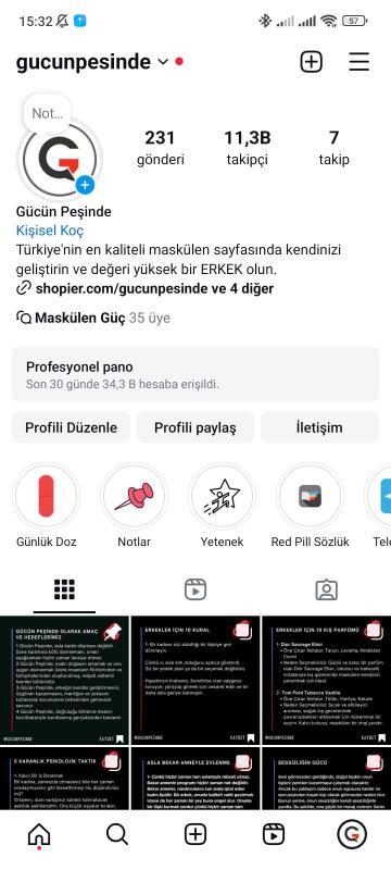 Redpill temalı erkek gelişim sayfası satılık