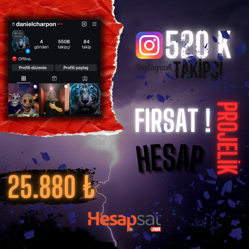 Uyguna 550k instagram hesabı