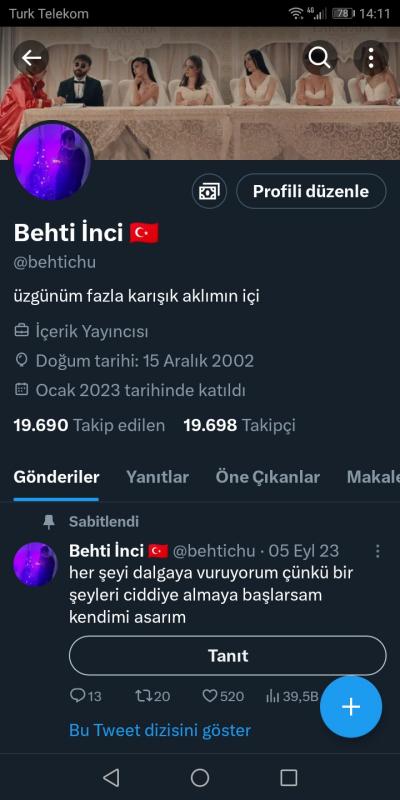 Satılık 20klık twitter hesabı (pazarlık yok)