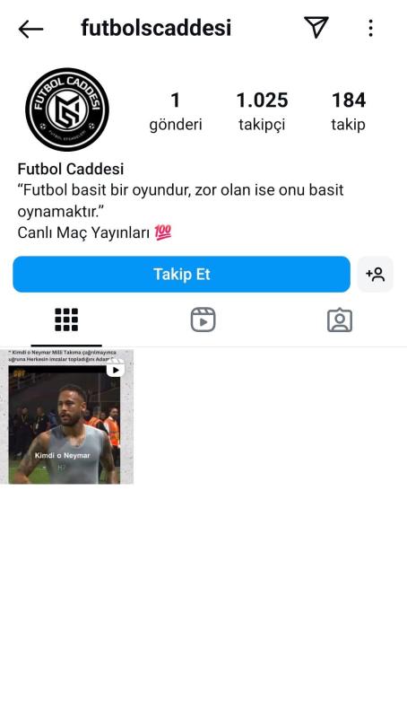 1k keşfeti açık futbol hesabı