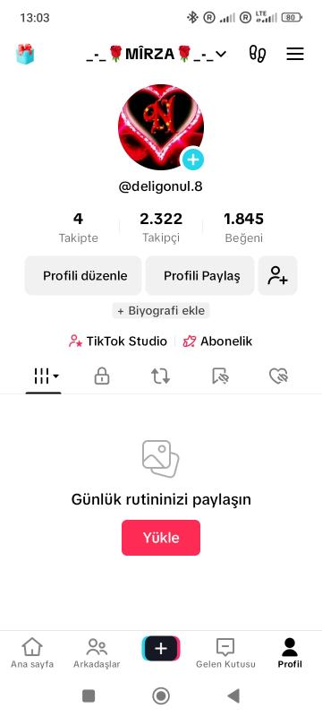 27 level tiktok  hesabı