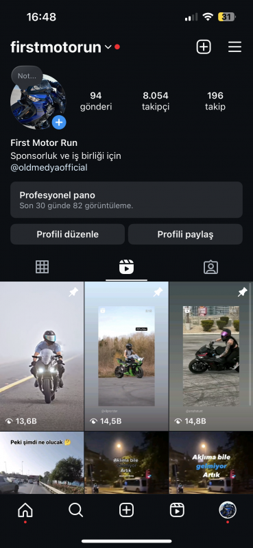 ✅ 8k meta açık motor konsept instagram hesabı projelik kullanıma uygun