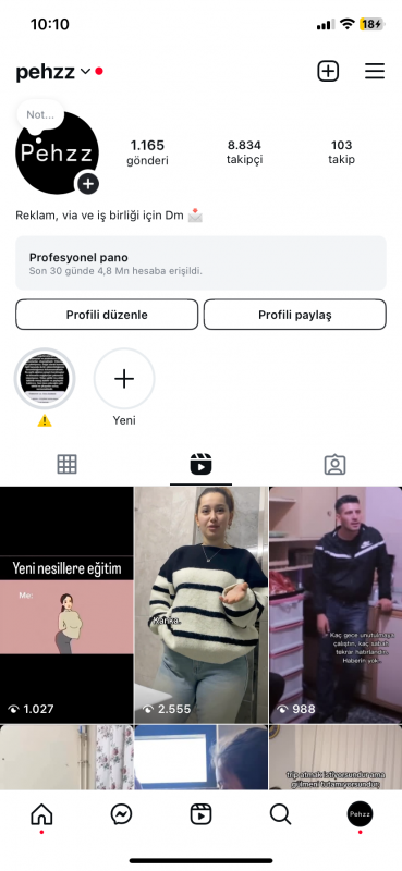 8k takipçili instagram hesabı kaçırmayın