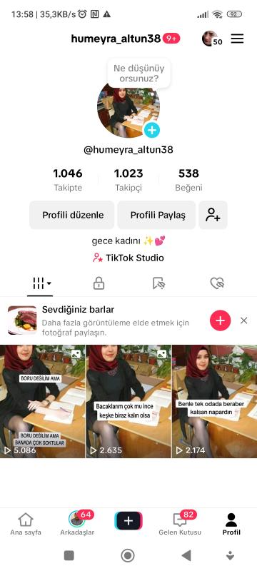 1k takipçili tiktok hesabı getirisi yüksek