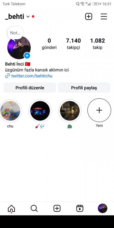 7k takipçili aktif instagram