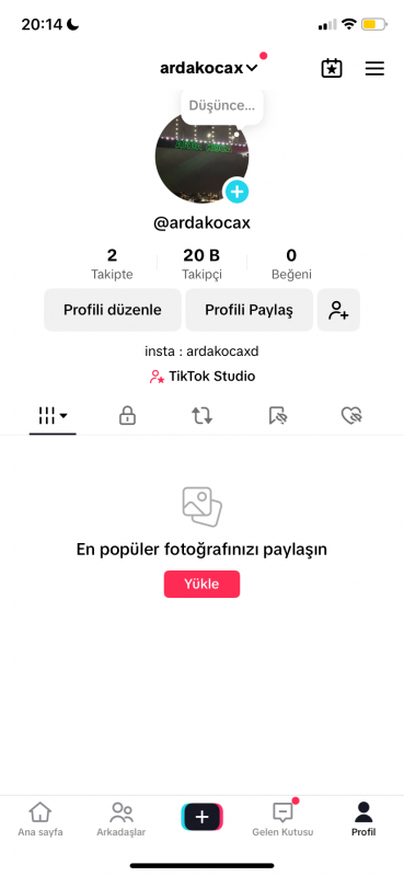 Efsane 20k tiktok hesap uyguna