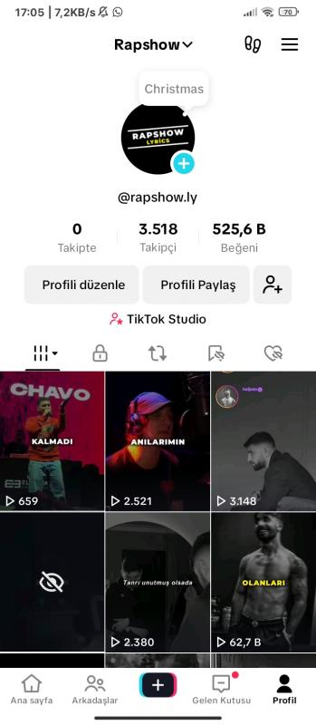 3500 takipçili lyrics hesabı full aktif orjinal takipçili