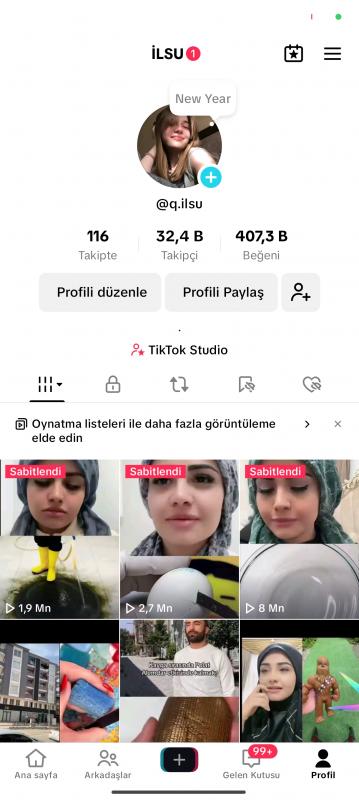 Organik kasılmış süper tiktok hesabı