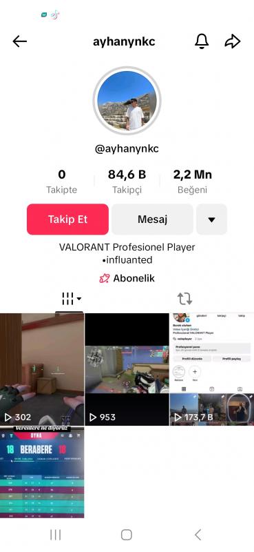 84k tiktok hesabi