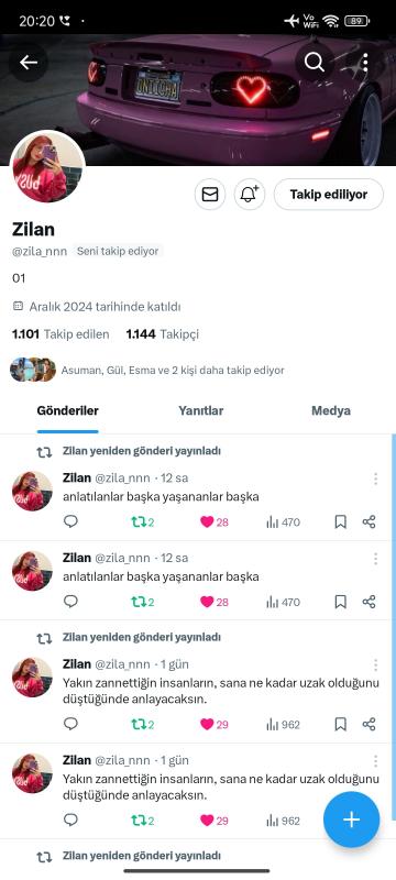 1.1k ana mailli uygun fiyatlı twitter hesabı